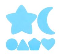 Veemoon 18pcs Creative Haircut Trimmer Tool Set with Star, Moon, Heart, and Hexagon Silicone Shapes, Easy Operation and Safe Design for Home and Professional Barber Shops