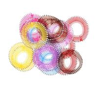 Veemoon 18pcs Full Circular Stretch Comb Elastic Plastic Hair Comb Headband for Women and Girls Spring Loaded Structure for Enhanced Grip Suitable for Natural and Synthetic Hair No Crease Bun Maker
