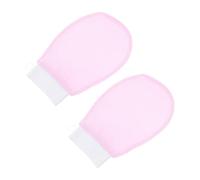 Veemoon 1Pair Exfoliating Shower Gloves for Women Durable Bath Mitts Gentle Skin Scrubber for Oily Dry Skin Easy to Clean for Friends Family Pink
