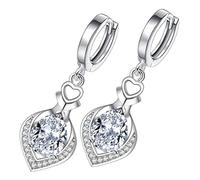 Veemoon 1Pair Rhinestone Teardrop Earrings Chic Water Drop Dangle Jewelry for Women Lightweight and Comfortable Stylish Decoration for Any Occasion