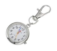 Veemoon 1pc Boys and Girls Digital Watch Silver Pocket Watch Large Numbers for Elderly Keychain