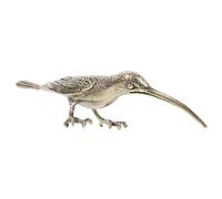 Veemoon 1Pc Brass Color Bird Statue Simulation Hummingbird Model Ornament Lifelike Animal Sculpture for Living Room Bedroom Office Desktop Home Decor