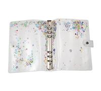 Veemoon 1Pc Colorful Transparent PVC Notebook Cover Handbook Protector for Notebooks Lightweight and Non Slip Design Eye Catching Bright Colors for Protecting Your Creative Notes