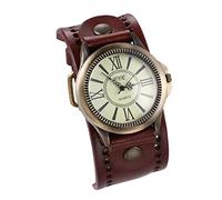 Veemoon 1pc Genuine Cowhide Retro Roman Quartz Wristwatch for Women Stylish Casual Bracelet Watch Light Coffee Comfortable Wear for Daily and Special Occasions