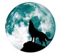 Veemoon 1pc Moon Wall Sticker Fluorescent Decal for Halloween Easy Install Window Decor for Bedroom Living Room Bathroom Glow The Dark Decoration