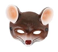 Veemoon 1pc Mouse for Adults Boy Girl Creative Carnival Halloween Costume Accessory Lightweight Comfortable Pu Design for Parties Masquerades Brown