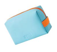 Veemoon 1Pc Portable PU Cosmetics Pouch Lightweight Makeup Bag for Women Mini Organizer for Travel and Daily Use for Storing Lipstick and Essentials Solid Color Design