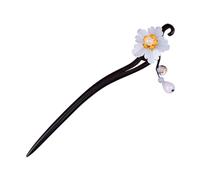Veemoon 1Pc Retro Flower Shape Hairpin for Women Elegant Sandalwood Decoration Vintage Style Hair Accessory Beautiful and Unique Hairpin for Graceful Hairstyles