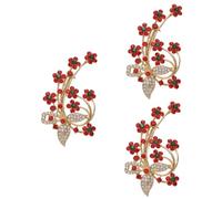 Veemoon 1Pc Rhinestone Plum Blossom Shape Breast Pin Brooch for Women Chic Decorative Accessory for Weddings Parties and Daily Wear