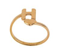 Veemoon 1Pc Stylish Retro English Initials Ring for Women Simple Golden Stainless Steel Finger Ring Creative Jewelry Decoration for Any Occasion Chic Idea