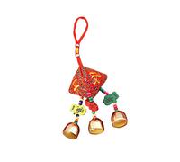 Veemoon 1pc Year of The Ox Bell Pendant Chinese New Year Ox Decorations Chinese Car Mascot Plush Doll Feng Shui Charms Pendents Chinese Good Lucky Coins China Fu Cow Ornaments Iron