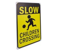 Veemoon 1pcs Slow down Signs Warning Street Sign Iron Traffic Street Alerts Drivers Promotes Safe Driving for Driveway and Community