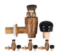 Veemoon 1Set Beverage Dispenser Replacement Spigot - Wooden Faucet Tap for Wine Beer Beverage Drink Dispenser Replacement