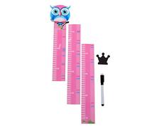 Veemoon 1set Creative Cartoon Animal Growth Chart Wall Sticker for Boy Girl Removable Height Measuring Ruler Fun Wall Decor for Nursery and Bedroom for Boys and Girls Engaging Home