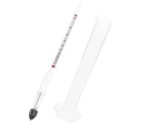 Veemoon 1set Hydrometer Alcohol Tester with Measuring Cylinder Accurate Specific Gravity for Home Brewing and Wine Making Design for Easy Use and Storage
