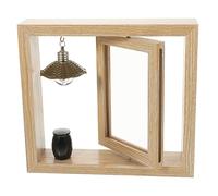 Veemoon 1set Memorial Wooden Picture Frame with Small Urn for Ashes Rotating Design for Pet and Loved Photo Material Keepsake Display for Remembrance