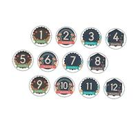 Veemoon 1set Monthly Milestone Stickers Creative Photo Props for Tracking Growth Self-adhesive Decals for Pregnant Women Matte Finish for Non-reflective Photos