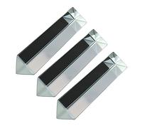 Veemoon 1set Optical Glass Equilateral Prisms for Light Teaching and Photography High Light Transmittance Design for Physics Experiments and Architectural Use 3pcs