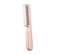 Veemoon 1Set Portable Rechargeable Hair Straightening Brush Mini USB Hair Straightener Comb for Travel Compact Design Quick Heat Up for All Hair Types Pink