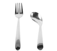 Veemoon 1Set Self Feeding Adaptive Utensil Angled Spoon Fork for Elderly Patients Curved Design for and Comfort for Disability Cutlery