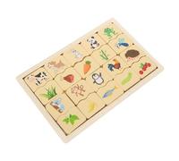 Veemoon 1Set Wooden Matching Puzzle for Educational Animal Pairing Game Safe and Enhances Recognition and Memory Montessori Learning for Early Childhood Development