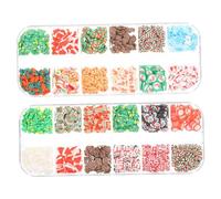 Veemoon 2 Boxes Christmas Nail Art Polymer Clay Sheet Sequin for Women Fingernail Decoration with Assorted Colours, DIY Xmas Elements Manicure Supplies for Nail Salon Use