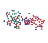 Veemoon 2 Packs Plastic Numbered Raffle Balls for Bingo Game Party Lottery Sphere Balls with Multi-color Engraved Design, Seamless Sturdy Game Props for Adult Party Entertainment