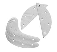 Veemoon 2 Pairs Metal Heel Plate Replacement Pads Heel Savers Semi-Crescent and Crescent Shapes for Men’s Boots Sole Protection