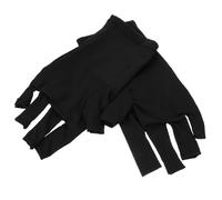 Veemoon 2 Pairs UV Protection Nail Gloves for Gel Manicures Black Short UV Blocking Gloves for Nail Art Comfortable Hand Skin Protection During Manicure