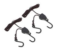 Veemoon 2 Pcs 1/8 Inch Kayak Tie down Ratchet Straps with Pulley Rope Lock, Heavy Duty Boat Bow and Stern Rope Hangers, Adjustable Kayak and Canoe Tie down Straps with 68kg Load Capacity