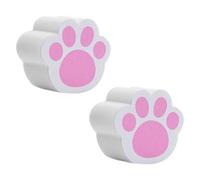 Veemoon 2 Pcs Cat Claw Scrub Sponge, Reusable Cleaning Sponges for Bathroom Mirrors and Kitchen Utensils, Wipes Grease, Pink