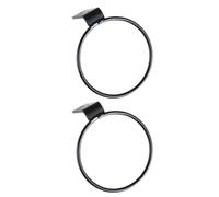 Veemoon 2 Pcs Flower Pot Ring Plant Holder Ring Wall Planter Hook 4 Inch Iron Wall Mounted Bracket for Potted Plants Indoors and Outdoors