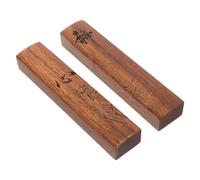 Veemoon 2 Pcs Hardwood Calligraphy Paperweights for Writing and Painting, Non-slip Solid Wood Desk Weights Box, Classical Chinese Studio Tool for Artists and Students