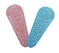 Veemoon 2 pcs Manicure Nail Scissor Protective Covers with Glitter Design Durable PU Material Easy to Install Protective Storage for Nail and Pedicure Tools Pink and Blue