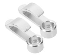 Veemoon 2 Pcs Motorcycle Hook Holder 8mm Slot M6 Screw Aluminum Alloy | Anti Slip Surface, Easy Access for Helmets and Bottles, Silver Finish, Riders and Touring Use