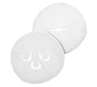 Veemoon 2 Pcs Soft Coral Fleece Face Towel Masks with Button Straps Hot Compress Facial Towels for Beauty Facials Lightweight and Portable for Home Travel Office Use