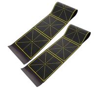 Veemoon 2 Pieces Magnetic Blackboard Sticker with Rice Grid Pattern, Small Chalkboard Drawing Writing Board for Classroom Teaching and Home Stationery, Black Magnetic Writing Board Strips