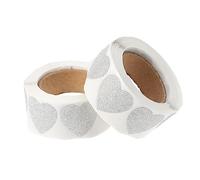 Veemoon 2 Rolls Heart Shape Decorative Stickers Self Adhesive Label Seals for Gift Bags and Envelopes Strong Adhesion for Wrapping Office Use Per