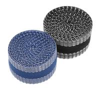 Veemoon 2 Rolls Self Adhesive Hemming Tape Wide Heavy Duty Double Sided Fabric Tape for Pants Trousers No Sew Permanent for Clothes Repair Black Blue Each