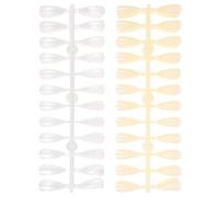 Veemoon 2 Sets 480pcs Pointed Head Practice Nail Pieces for Woman Plastic Manicure Nail Templates Compact and Portable for Home or Store Use Random Color
