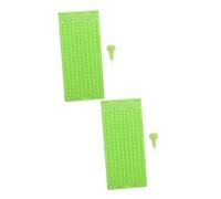 Veemoon 2 Sets Braille Writing Plate Kit for Blind with Stylus Durable Plastic Line Cell Braille Fingerboard Easy to Use Blind Learning Tool Practice and Study