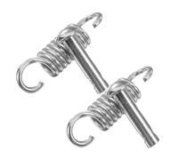 Veemoon 2 Sets Heavy Duty Swing Springs and Suspension Hooks Kit with Pins Steel Hammock Chair Hanging Hardware for Indoor Outdoor Porch Basket Chairs Quick Installation Enhanced Safety
