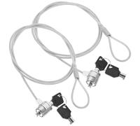 Veemoon 2 Sets Laptop Locks with 1.2m Security Cable Keyed Computer Cable Lock Universal Anti-Theft for Laptops, Monitors, Tablets - Portable Digital Device Safety Wire