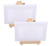 Veemoon 2 Sets Mini Wooden Easel and Painting Frame for Oil and Watercolor Art Lightweight Drawing Board Stand for Artists Compact Tabletop Canvas Holder for Craft Projects