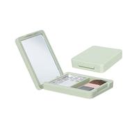 Veemoon 2 Sets of Blusher Packing Box Brush Portable Blusher Case for Easy Travel DIY Empty Makeup Palette for Cheeks and Contouring