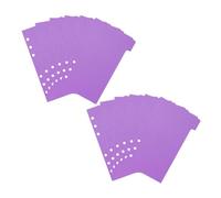 Veemoon 2 Sets Planner Dividers with Pages Light Purple PP Material Binder Index Tabs for Office and Personal Organizers and Easy to Flip for Quick Access
