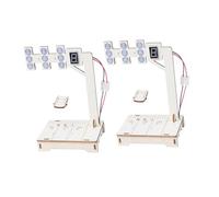 Veemoon 2 Sets Stem Traffic Light for Wooden DIY Assembly Crosswalk Signal Model with Simple Coding Educational Stem Science Kit for Family Fun and Early Tech Learning