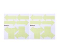 Veemoon 2 Sheets Yellow Pvc Arrow Sticker Wall Decals for Directional Indication and Floor Use, Sturdy Not Easy to Break Adhesive Arrow Sign for Construction and Safety Applications