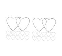 Veemoon 20 pcs Heart Shape Metal Rings DIY Dreamcatcher Craft Hoops for Women Sturdy Hand-made Cloth Accessories for Wall Hanging Curtain Tiebacks Home Decor Projects