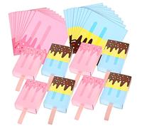 Veemoon 20 Pcs Ice Cream Shaped Candy Boxes Creative Drawer Design Favor Boxes for Parties Weddings and Celebrations for Treats Snacks and Sweets